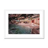 Aquamarine Waters and Pink Skies - Capri Collection Framed & Mounted Print