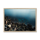 Turquoise and Rocks - Cinque Terre Collection  Framed Print