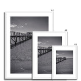 Boathouse Black and White - Sorrento Beach Collection Framed & Mounted Print