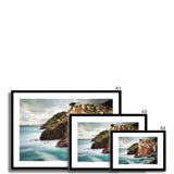 Riomaggiore with Whispy Water in Colour - Cinque Terre Collection Framed & Mounted Print