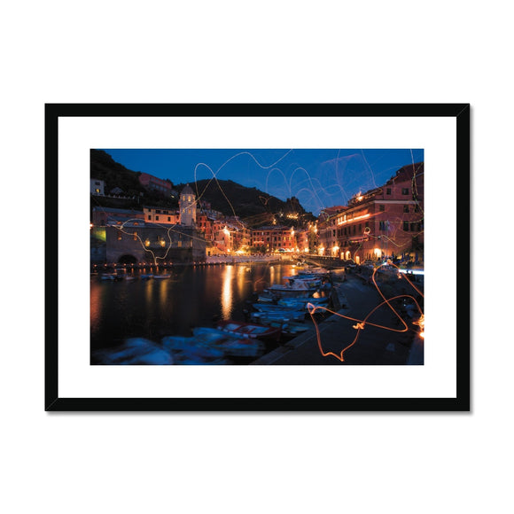 Vernazza Fairy Lights - Cinque Terre Collection Framed & Mounted Print