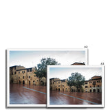 Town Square in San Gimignano - Tuscany Collection  Framed Print