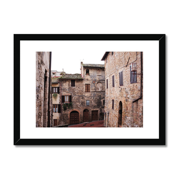 San Gimignano Buildings - Tuscany Collection Framed & Mounted Print