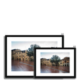 Town Square in San Gimignano - Tuscany Collection  Framed & Mounted Print