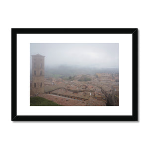 Volterra Through the Mist - Tuscany Collection  Framed & Mounted Print