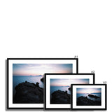 Rocky Outcrop and Pastel Skies Framed & Mounted Print