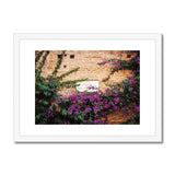 Street Sign and Bougainvillea - Tuscany Collection Framed & Mounted Print