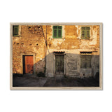 Windows and Doors in the Morning Sun Framed Print