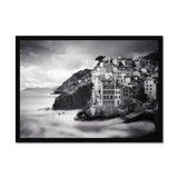 Riomaggiore with Whispy Water - Cinque Terre Collection  Framed Print