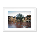 Town Square in San Gimignano - Tuscany Collection  Framed & Mounted Print