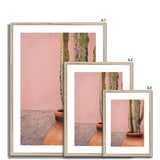 Terracotta and Pink Framed & Mounted Print