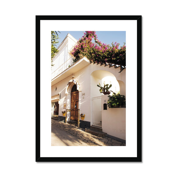 Main Street Bougainvillea - Capri Collection Framed & Mounted Print