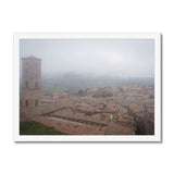 Volterra Through the Mist - Tuscany Collection  Framed Print