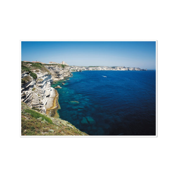 Sandstone and Sea in Bonifacio Fine Art Print