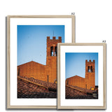 Church Tower Over Terracotta Rooftops - Tuscany Collection  Framed & Mounted Print