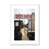 Entrance to the Cinema Plein Air - Corsica Collection Framed & Mounted Print