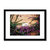 Street Sign and Bougainvillea - Tuscany Collection Framed & Mounted Print