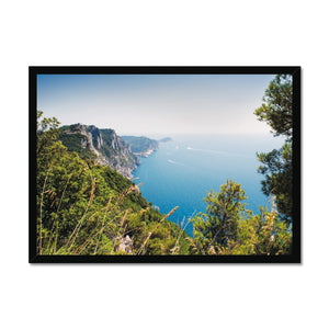 Hiking to Portovenere Framed Print