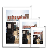 Entrance to the Cinema Plein Air - Corsica Collection Framed & Mounted Print