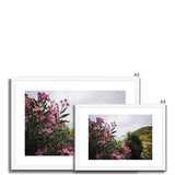 Monterosso Headland Through Flowers - Cinque Terre Collection Framed & Mounted Print