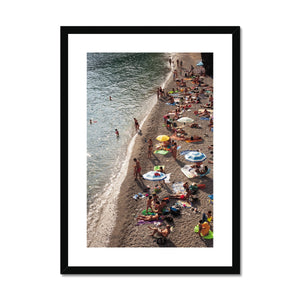 Bathers in the Late Afternoon Sun - Cinque Terre Collection Framed & Mounted Print