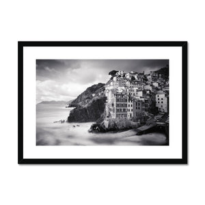 Riomaggiore with Whispy Water - Cinque Terre Collection  Framed & Mounted Print