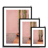 Terracotta and Pink Framed & Mounted Print