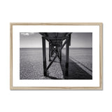 Under the Jetty in Black and White - Sorrento Beach Collection Framed & Mounted Print