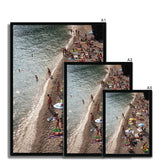 Bathers in the Late Afternoon Sun - Cinque Terre Collection Framed Print